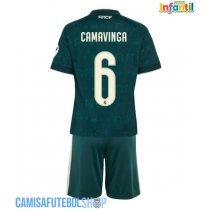 Camisa de time de futebol Real Madrid Eduardo Camavinga #6 Replicas 2º Equipamento Infantil 2026-27 Manga Curta (+ Calças curtas)
